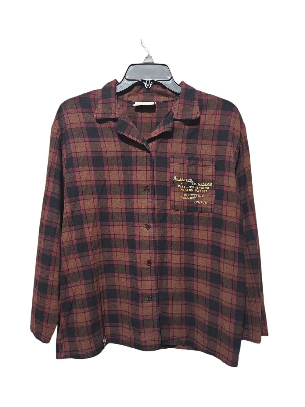 Taylor Swift Evermore Pajamas Medium PJ Womens Plaid Gold Rush Lyrics TS Merch - Picture 3 of 8